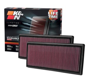Land Rover LR4 Air Filter - K&N Engineering - High-Flow Drop-In, Oiled Cotton, Washable/Reusable (2 per box) - `10-`13